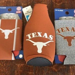 Bundle 3 *UT* TEXAS LONGHORNS * can & bottle BEVO Coozies / Koozies * HOOK 'em
